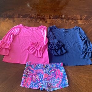 Lilly Pulitzer set Two tops and one short